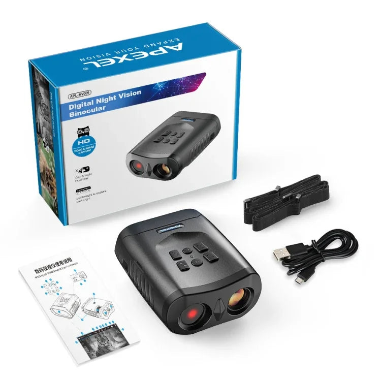 APEXEL 3인치 LCD HD 스크린 사진 비디오 휴대용 쌍안경 디지털 적외선 야간 투시 장치, APL-NV009