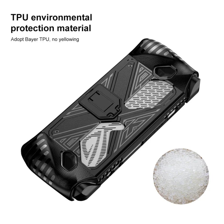 Asus ROG Ally 게임 콘솔 TPU 소프트 커버 홀더 브래킷 포함, TPU 블랙, TPU 화이트