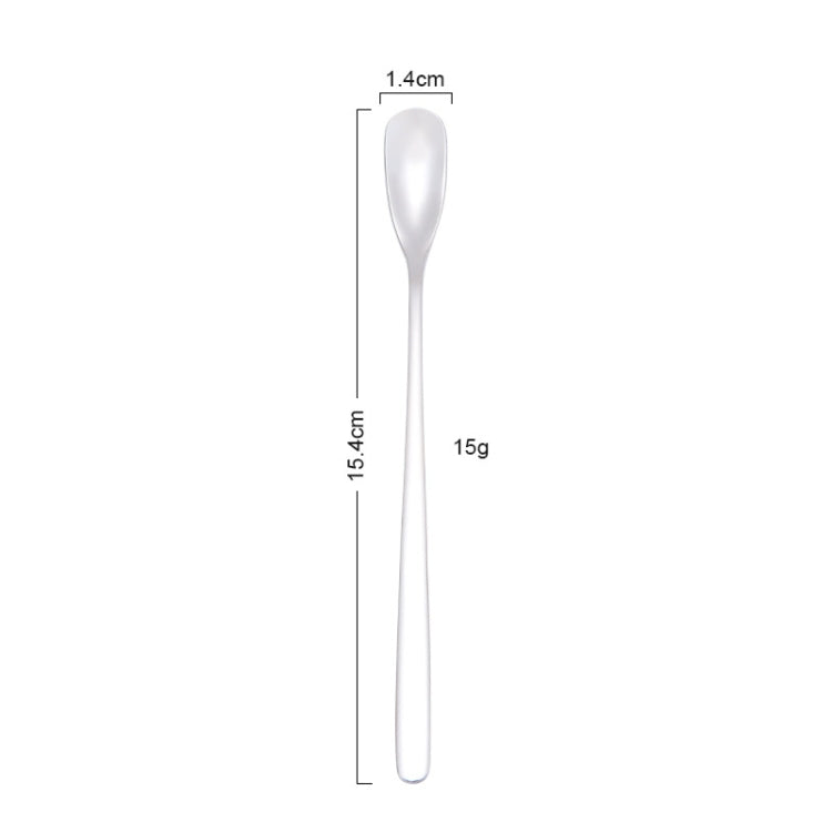 15cm 304 스테인리스 스틸 숟가락 커피 사각 머리 숟가락 긴 손잡이 믹싱 숟가락, 스테인리스 스틸 색상, 티타늄 골드, 로즈 골드, 티타늄 블랙, 블루, 퍼플