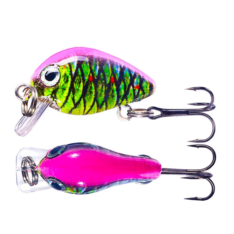 HENGJIA 2.5cm 1.5g 부유 수중 작은 뚱뚱한 미세 물체 미니 3D 프린팅 루어 미끼