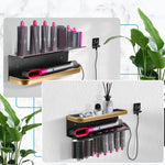 다이슨 에어랩 벽걸이 선반 수납 랙, A형 블랙 골드, B형 블랙 골드, A형 블랙, B형 블랙, C형 플립 다운, C형 플립 업