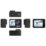 5K/30FPS WIFI HD 손떨림 방지 리모컨 터치 듀얼 스크린 IP68 방수 스포츠 카메라, 5K, 5K 카메라 + 64G 카드, 5K 카메라 + 128G 카드