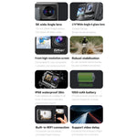 5K/30FPS WIFI HD 손떨림 방지 리모컨 터치 듀얼 스크린 IP68 방수 스포츠 카메라, 5K, 5K 카메라 + 64G 카드, 5K 카메라 + 128G 카드