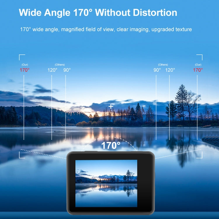 5K/30FPS WIFI HD 손떨림 방지 리모컨 터치 듀얼 스크린 IP68 방수 스포츠 카메라, 5K, 5K 카메라 + 64G 카드, 5K 카메라 + 128G 카드