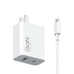 오리지널 샤오미 67W GaN 1C+1A 듀얼 포트 스마트 고속 충전기, US 플러그, MDY-14