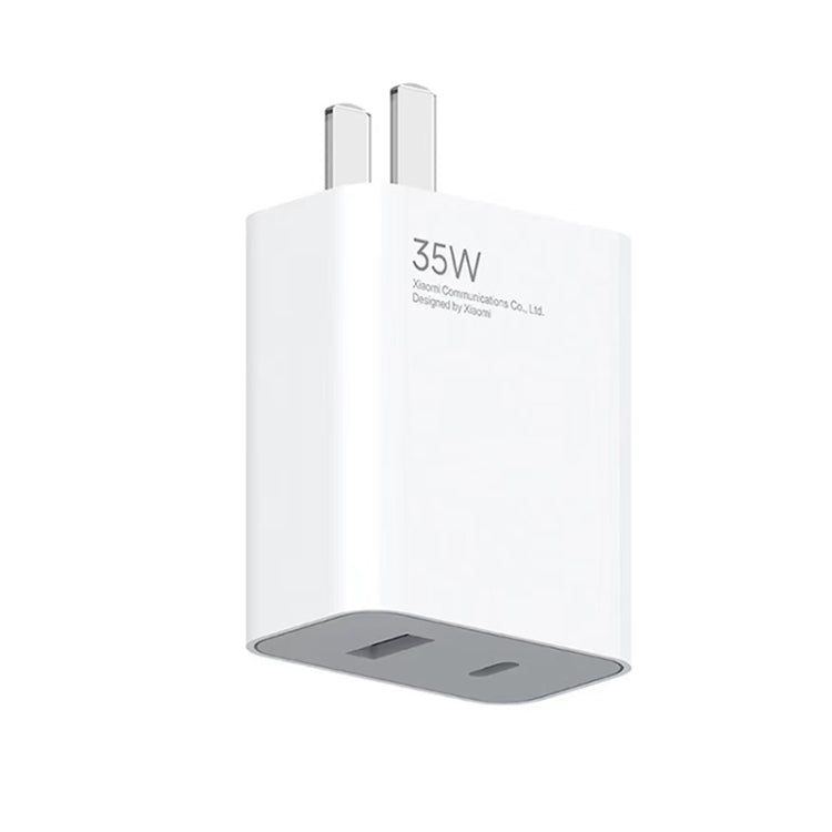 오리지널 샤오미 35W USB-C+USB-A 고속 충전 휴대용 듀얼 포트 충전기(1C+1A), US 플러그, 35W