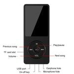 블루투스 MP3/MP4 학생용 워크맨 음악 플레이어 전자책 재생, 메모리 카드 없음, 8GB 메모리 카드 포함, 16GB 메모리 카드 포함, 32GB 메모리 카드 포함, 64GB 메모리 카드 포함
