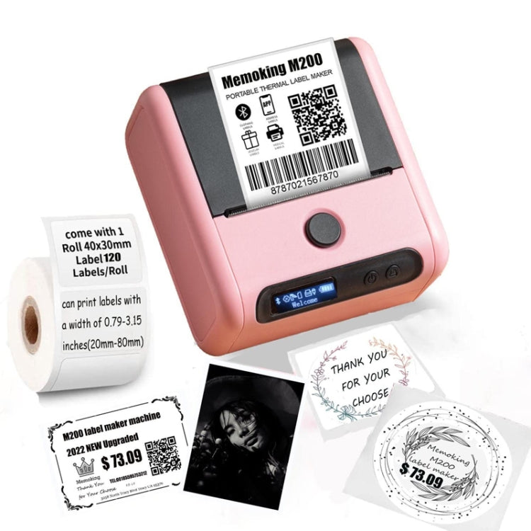 Phomemo M200 QR 코드 태그 휴대용 블루투스 열전사 라벨 프린터, M200