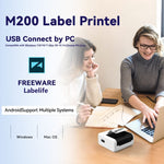 Phomemo M200 QR 코드 태그 휴대용 블루투스 열전사 라벨 프린터, M200