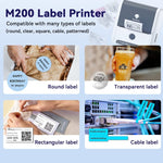Phomemo M200 QR 코드 태그 휴대용 블루투스 열전사 라벨 프린터, M200