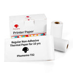 Phomemo T02용 3롤 블루투스 프린터 열전사 용지 라벨 용지, 53mmx6.5m 10년 흑백 무접착, 50mmx3.5m 2년 흑백 스티커, 50mmx3.5m 10년 흑백 스티커, 53mmx5m 5년 청백 무접착