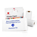 Phomemo T02용 3롤 블루투스 프린터 열전사 용지 라벨 용지, 53mmx6.5m 10년 흑백 무접착, 50mmx3.5m 2년 흑백 스티커, 50mmx3.5m 10년 흑백 스티커, 53mmx5m 5년 청백 무접착