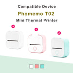 Phomemo T02용 3롤 블루투스 프린터 열전사 용지 라벨 용지, 53mmx6.5m 10년 흑백 무접착, 50mmx3.5m 2년 흑백 스티커, 50mmx3.5m 10년 흑백 스티커, 53mmx5m 5년 청백 무접착