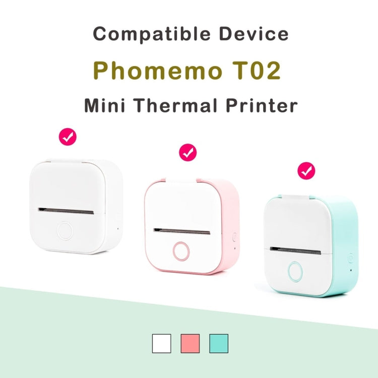 Phomemo T02용 3롤 블루투스 프린터 열전사 용지 라벨 용지, 53mmx6.5m 10년 흑백 무접착, 50mmx3.5m 2년 흑백 스티커, 50mmx3.5m 10년 흑백 스티커, 53mmx5m 5년 청백 무접착