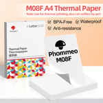 Phomemo M08F용 200매 열전사 인쇄 용지 MR.IN Brother Pocket Jet / MT800 호환, A4 열전사 용지, 접이식 A4 열전사 용지, 레터 열전사 용지, 접이식 레터 열전사 용지