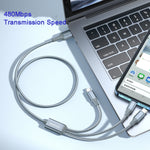ROMOSS CB25 3 in 1 3.5A 8핀 + 마이크로 USB + 타입 C/USB-C 케이블, 1m