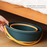Small 4.6L Folding Thickened Portable Plastic Bucket Outdoor Fishing Barrel Car Travel Wash Barrel, Small 5L