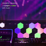 RGB 심포니 육각형 조명 DIY 침대 옆 분위기 벽등 스마트 벌집 조명, 10개 세트, 12개 세트