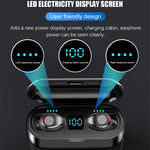LED Digital Display Wireless In-Ear Noise Reduction Long Life Bluetooth Headset, F9-2