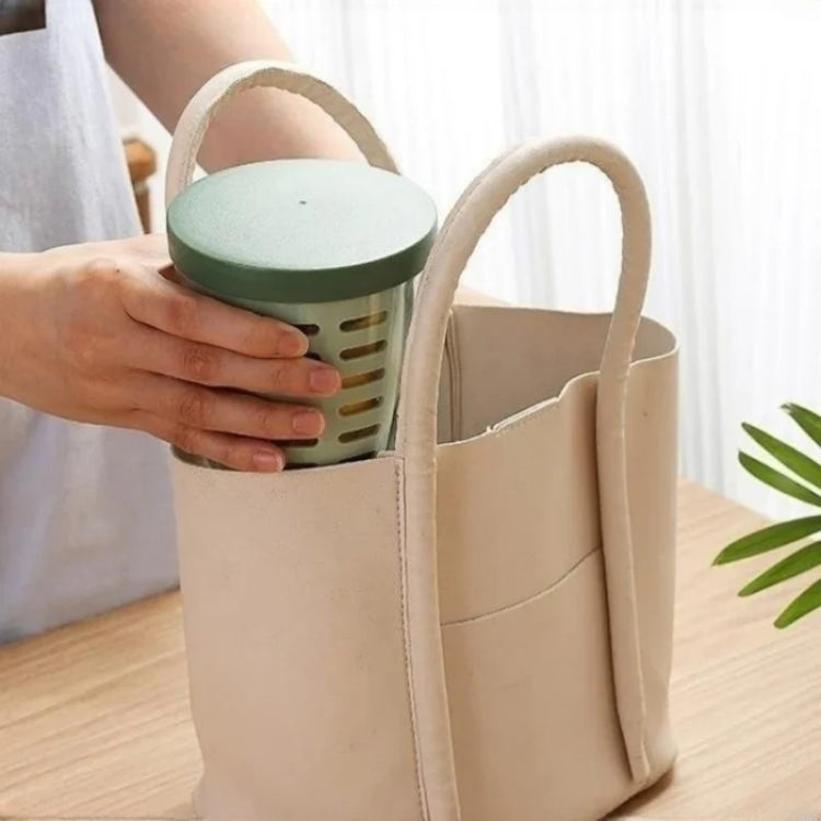 600ml 과일 및 채소 간식 컵 뚜껑과 포크 포함 밀폐 누수 방지 샐러드 박스