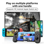 D6  Bluetooth Retractable Gamepad Dual Hall Six-Axis Somatosensory For Android/IPhone /Switch, D6 Black, D6 White Black, D6 White Red