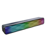 RGB 컬러풀 조명 효과 데스크탑 롱 USB 무선 블루투스 스피커, Q6