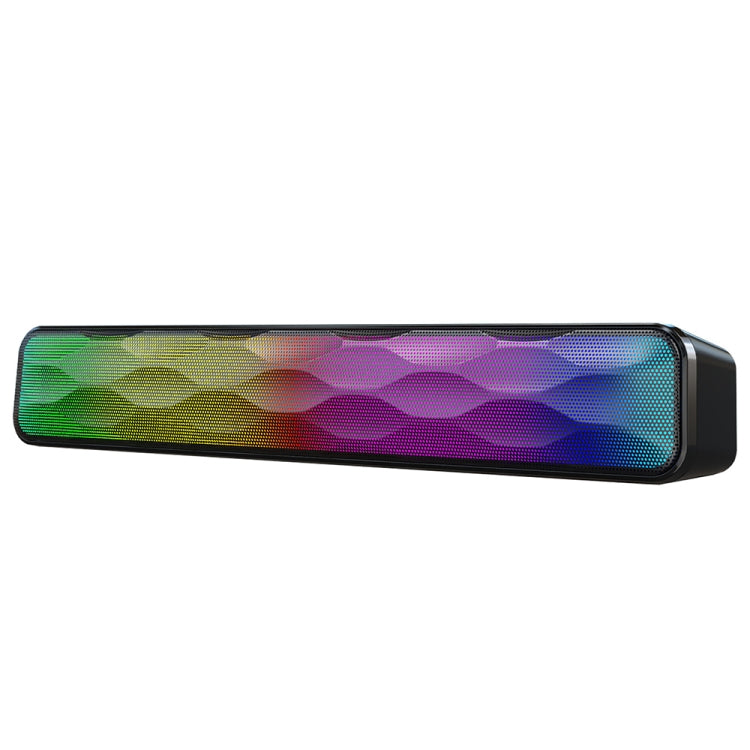 RGB 컬러풀 조명 효과 데스크탑 롱 USB 무선 블루투스 스피커, Q6