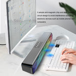 RGB 컬러풀 조명 효과 데스크탑 롱 USB 무선 블루투스 스피커, Q6