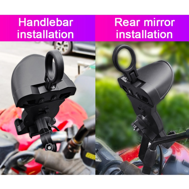 Motorcycle Sunshade Rainproof Mobile Phone Holder, Mirror Holder  No Charge, Handlebar Holder No Charge, Charging Handlebar Holder 5V-2A, Charging Handlebar Holder 5V-3.1A, Charging Handlebar Holder 18W (QC3.0), Charging Mirror Holder 5V-2A            ...