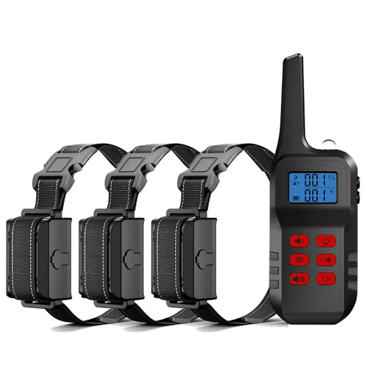 개 훈련기 자동 짖음 방지 개 훈련 전자 목걸이, 1마리용, 2마리용, 3마리용