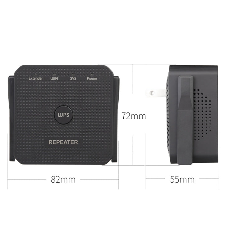 2.4G 300M 와이파이 리피터 와이파이 확장기 와이파이 증폭기 1 LAN 포트 포함, 미국 플러그, EU 플러그, 영국 플러그