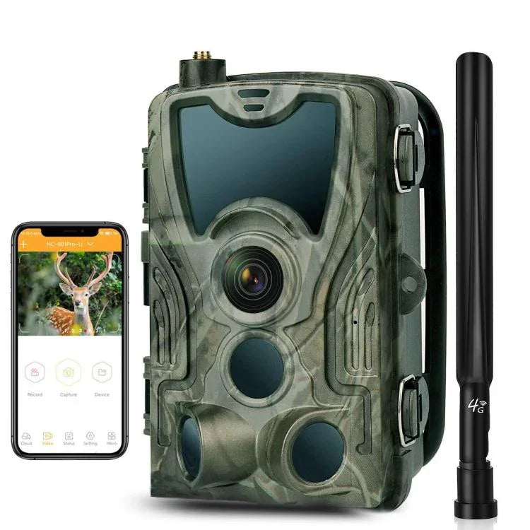 HC-801Pro 4K 4G 야외 사냥 카메라 앱 원격 휴대폰 제어로 언제든지 사진 및 비디오 보기, EU 플러그, US 플러그, AU 플러그