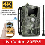 HC-801Pro 4K 4G 야외 사냥 카메라 앱 원격 휴대폰 제어로 언제든지 사진 및 비디오 보기, EU 플러그, US 플러그, AU 플러그