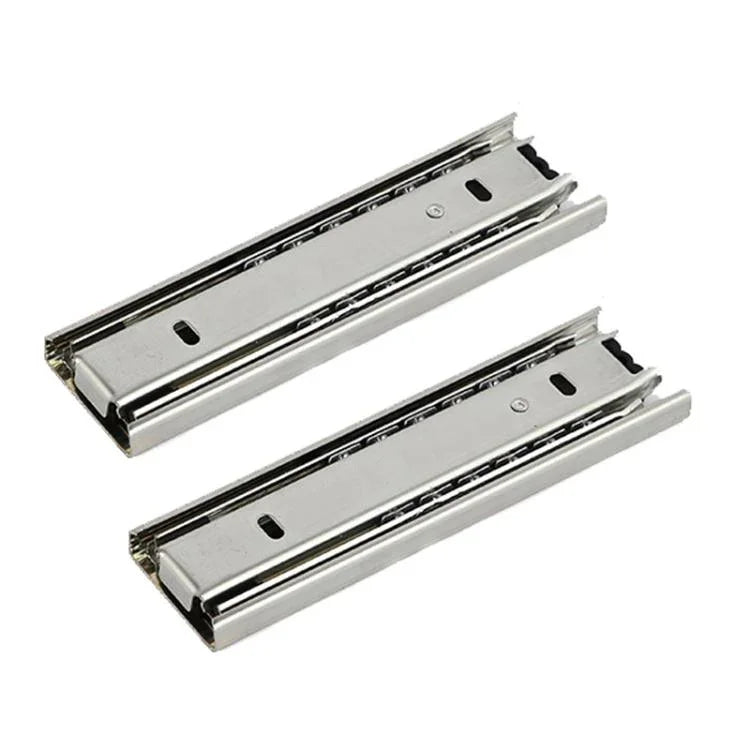 1쌍 두꺼워진 3단 볼 슬라이드 무음 서랍 레일, 4인치 10cm, 6인치 16cm, 8인치 20cm