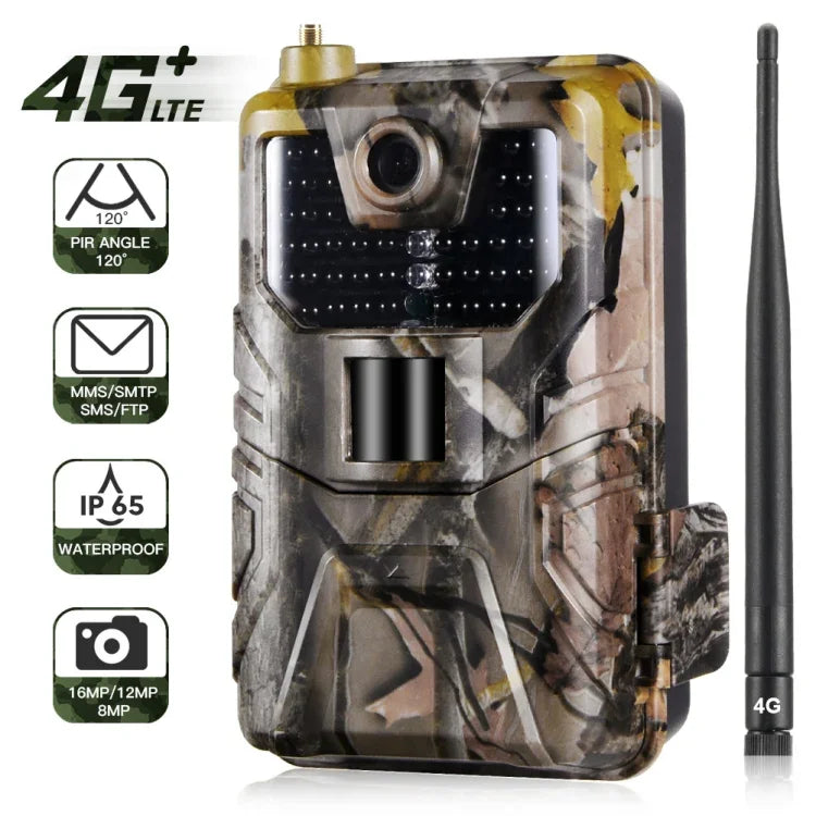 20MP 2K 야생 동물 사냥용 트레일 카메라 사진 트랩 야간 투시 4G SMS MMS SMTP 셀룰러 감시 카메라, HC-900LTE