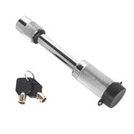Car Latch Lock Trailer Tow Hook Anti-theft Padlock, Bending Silver, Direct Pipe Silver, Straight Pipe Black