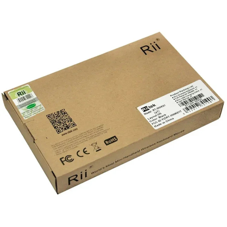 Rii X1 2.4G 미니 클래식 무선 키보드 키패드 및 마우스 올인원 키트