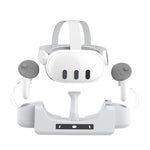 Meta Quest 3 VR 헬멧 충전 베이스 벽걸이형 고속 충전 랙 LED 표시등 포함