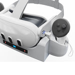 Meta Quest 3 VR 헬멧 충전 베이스 벽걸이형 고속 충전 랙 LED 표시등 포함