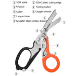 Multifunctional Outdoor First Aid Equipment Foldable Gadget Scissors
