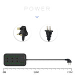 T24 2m 3000W 6구 + PD + 4-USB 포트 다기능 난연 소켓 스위치 포함, UK 플러그, US 플러그