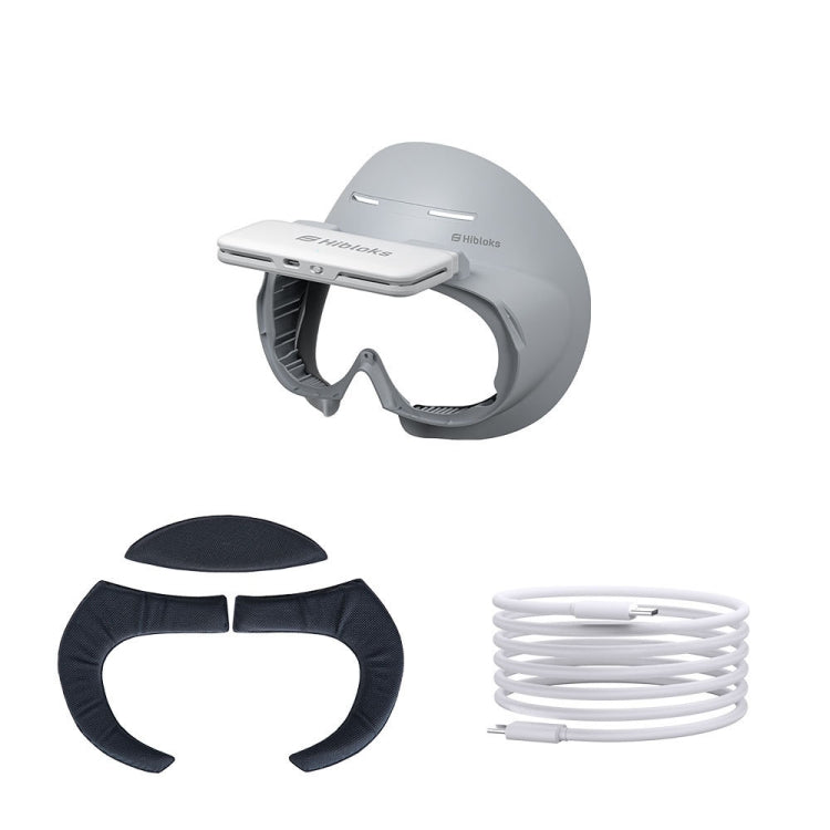 PICO 4 Hibloks VR 안경 얼굴 쿠션 보호 패드 팬 포함, PU 코튼 1개, PU 코튼 2개, 아이스 실크 1개, 아이스 실크 2개