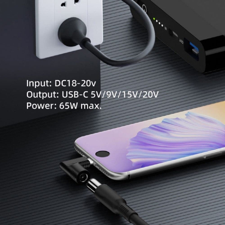 65W 암-타입-C 수 DC 전원-PD 전원 노트북 다기능 어댑터, 7.9x0.9mm A, 7.4x0.6mm B, 정사각 포트 C, 6.5x1.4mm D, 6.3x3.0mm E, 5.5x2.5mm F, 5.5x2.1mm G, 5.5x1.7mm H, 5.5x1.0mm I, 4.8x1.7mm J, 4.0x1.7mm K, 4.0x1.35mm L, 4.5x3.0mm M