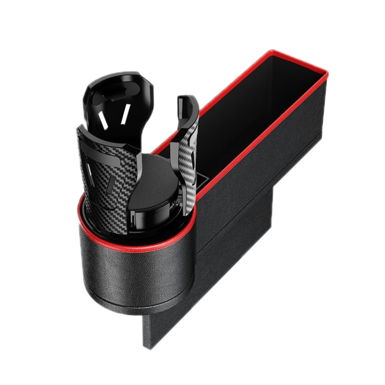 Car Seat Gap Storage Box Car Water Cup Holder Ashtray, Left Black Red, Left Carbon Fiber, Left Brown, Left Beige, Left Black, Right Black Red, Right Carbon Fiber, Right Brown, Right Beige