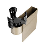Car Seat Gap Storage Box Car Water Cup Holder Ashtray, Left Black Red, Left Carbon Fiber, Left Brown, Left Beige, Left Black, Right Black Red, Right Carbon Fiber, Right Brown, Right Beige