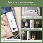 300W 500ml 전기 가열 물컵 스마트 끓임 주전자 온도 조절 주전자, SUS304 미국 플러그, SUS316 미국 플러그, SUS304 영국 플러그, SUS316 영국 플러그, SUS304 유럽 플러그, SUS316 유럽 플러그