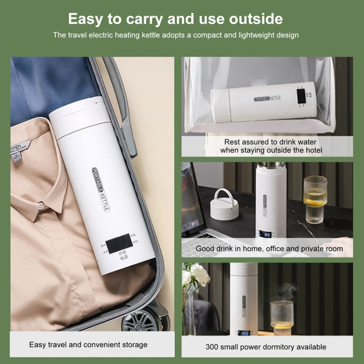 300W 500ml 전기 가열 물컵 스마트 끓임 주전자 온도 조절 주전자, SUS304 미국 플러그, SUS316 미국 플러그, SUS304 영국 플러그, SUS316 영국 플러그, SUS304 유럽 플러그, SUS316 유럽 플러그