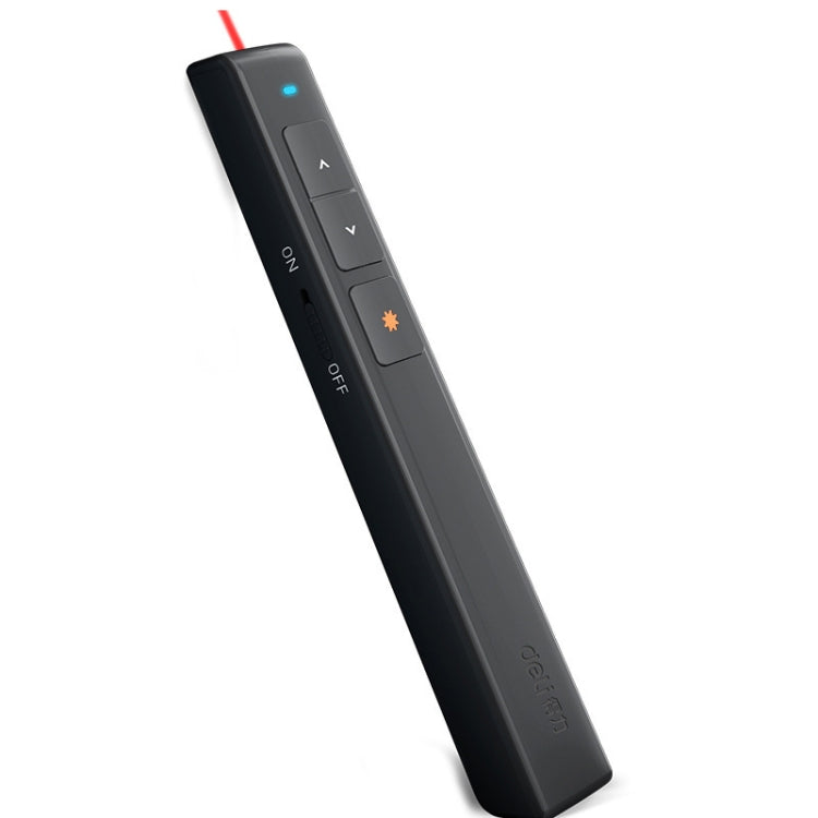 Deli 2.4GHz 페이지 터너 USB 클릭커 레드 라이트 포함 PPT용, 2802 (블랙), 2802 (화이트)