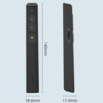 Deli 2.4GHz 페이지 터너 USB 클릭커 레드 라이트 포함 PPT용, 2802 (블랙), 2802 (화이트)