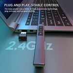 Deli 2.4GHz 페이지 터너 USB 클릭커 레드 라이트 포함 PPT용, 2802 (블랙), 2802 (화이트)